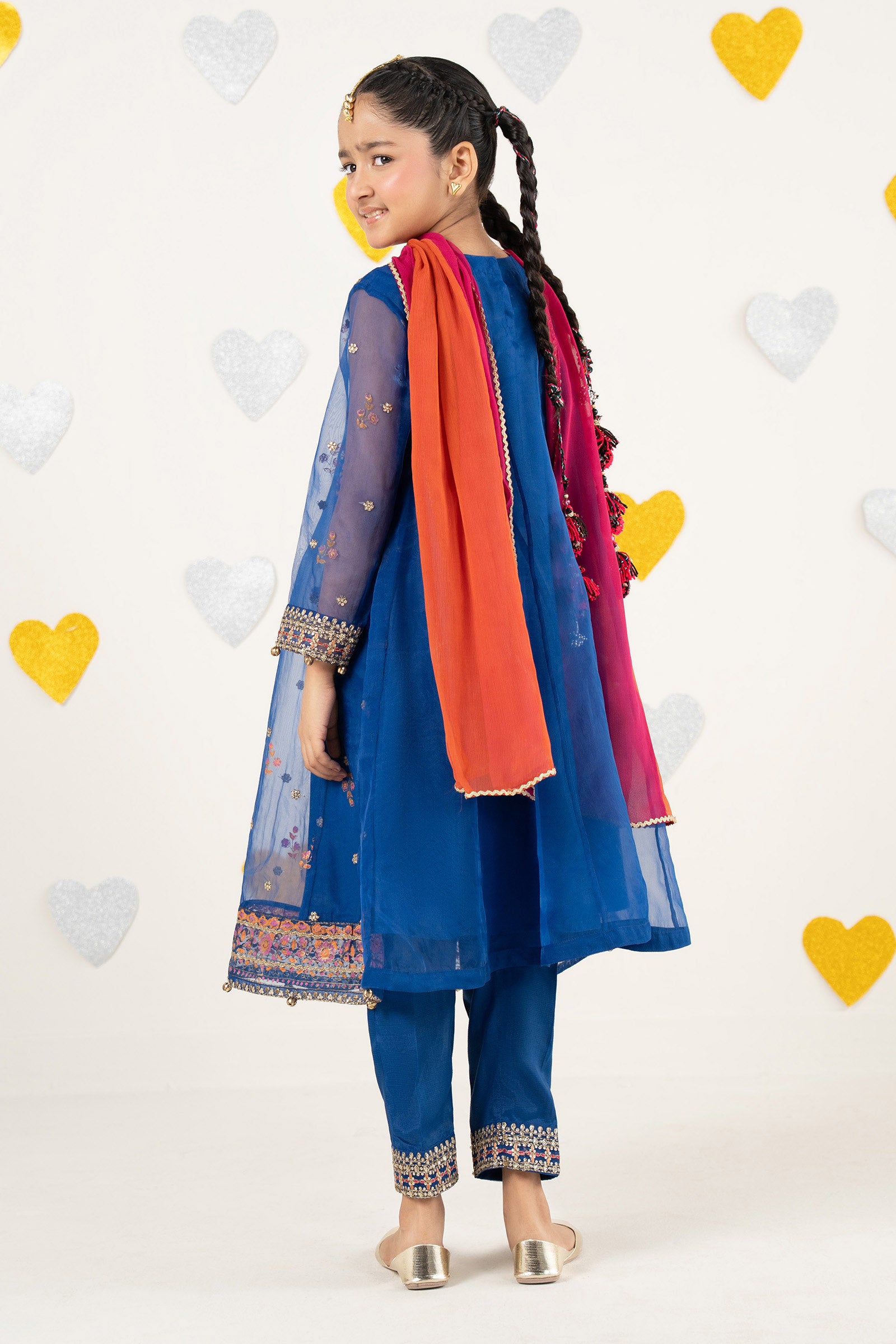 3 Piece Embroidered Organza Suit