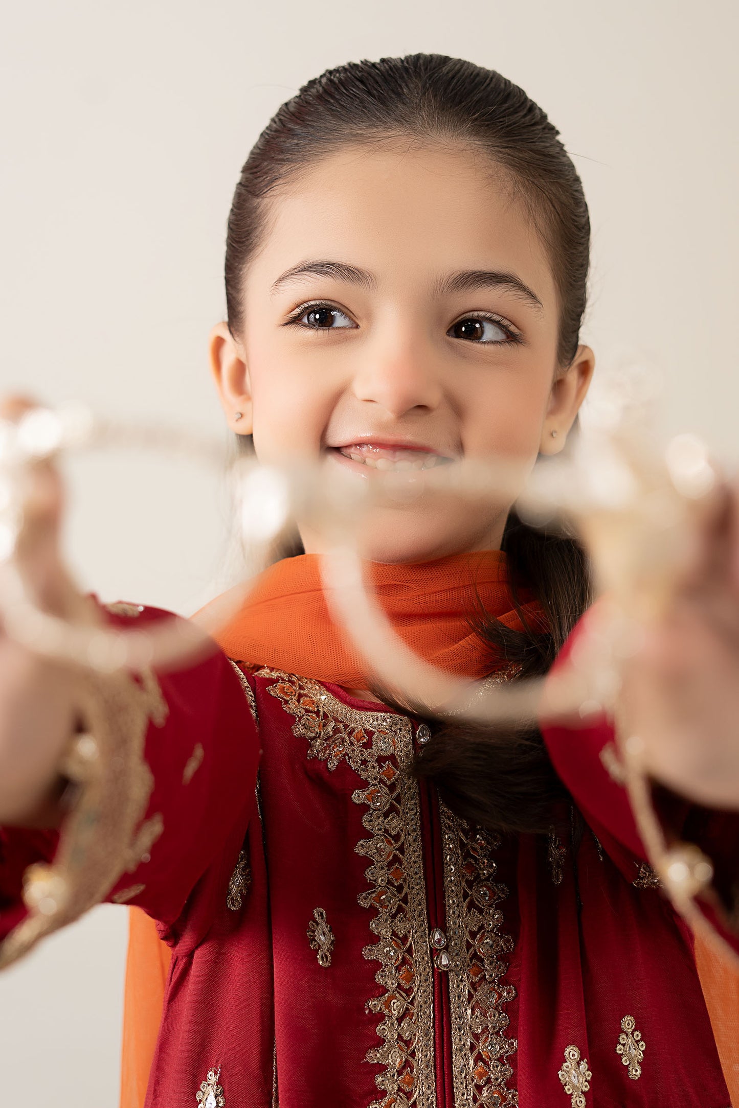 3 Piece Embroidered PK Raw Silk Suit