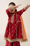 3 Piece Embroidered PK Raw Silk Suit