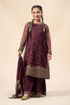 3 Piece Embroidered Cotton Net Suit