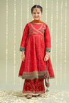 3 Piece Embroidered Raw Silk Suit