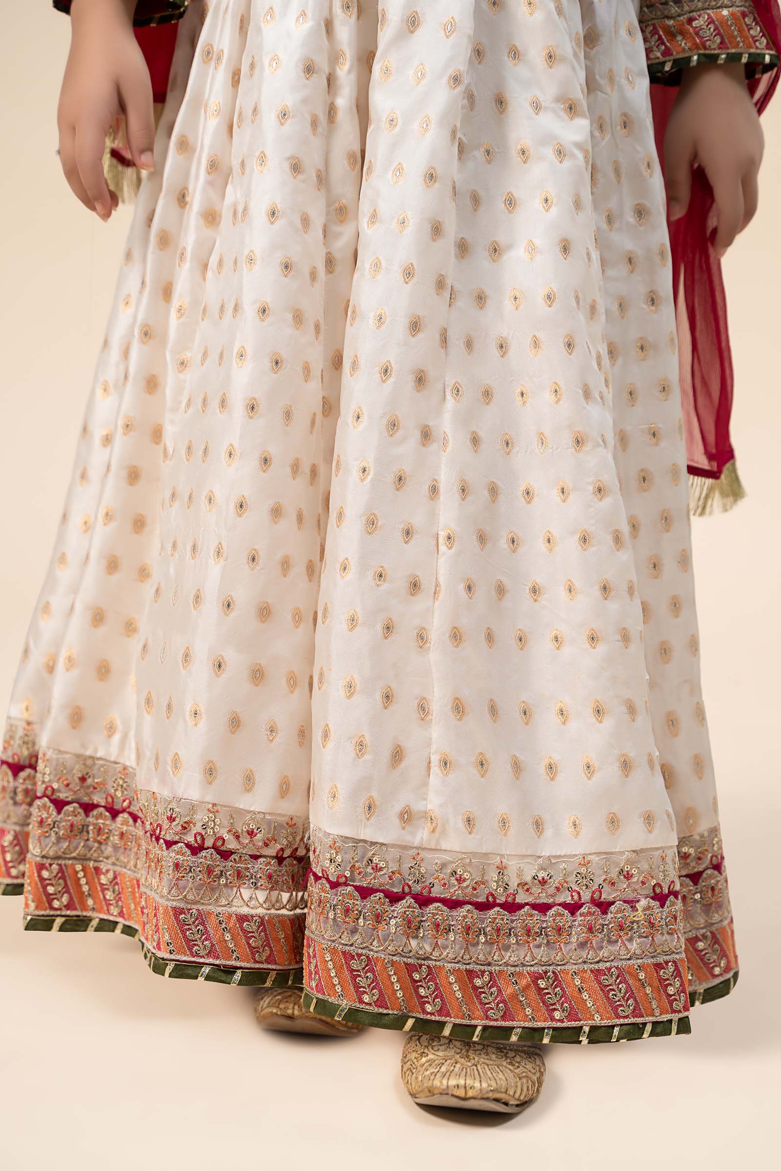 3 Piece Embroidered Organza Suit