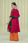 3 Piece Embroidered Raw Silk Suit
