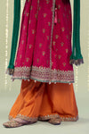 3 Piece Embroidered Raw Silk Suit