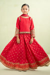 3 Piece Embroidered Raw Silk Suit