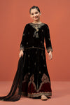 3 Piece Embroidered Velvet Suit