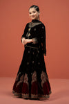 3 Piece Embroidered Velvet Suit