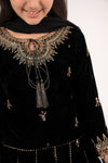 3 Piece Embroidered Velvet Suit