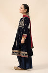 3 Piece Embroidered Velvet Suit