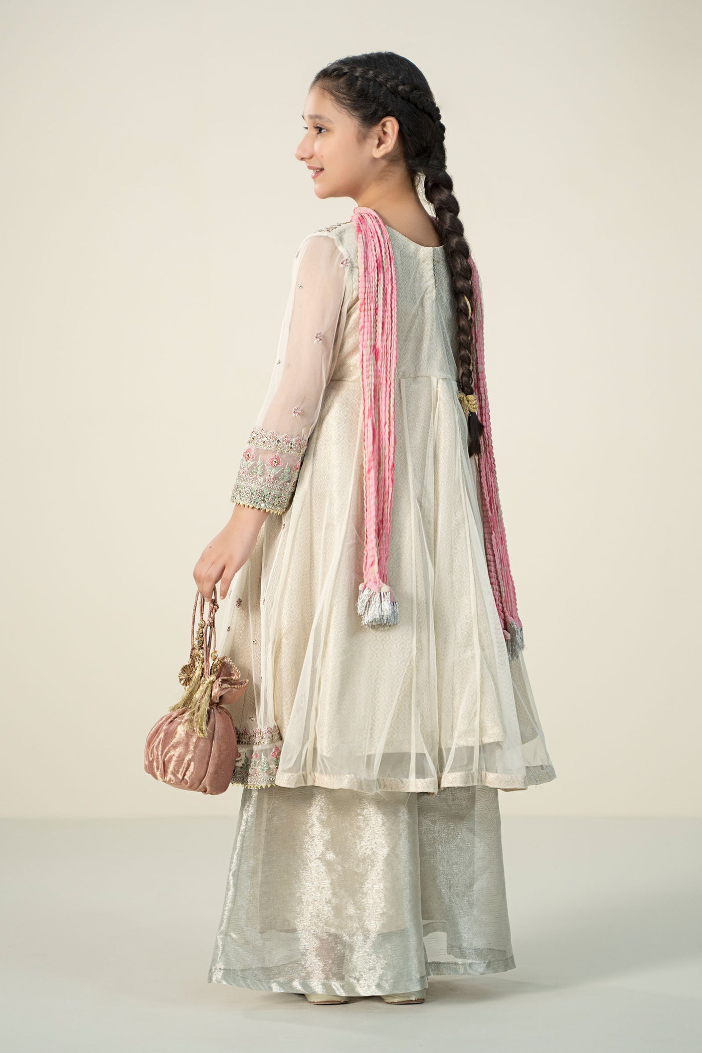 3 Piece Embroidered Net Suit