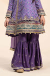3 Piece Embroidered Raw Silk Suit