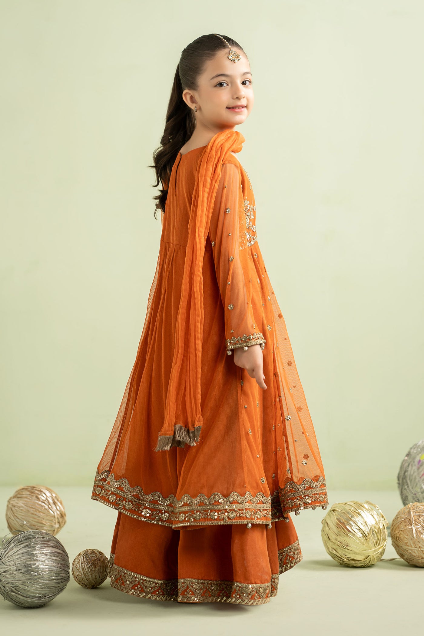 3 Piece Embroidered Net Suit