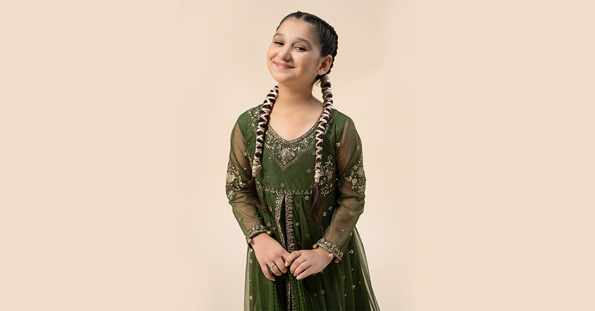 3 Piece Embroidered Net Suit