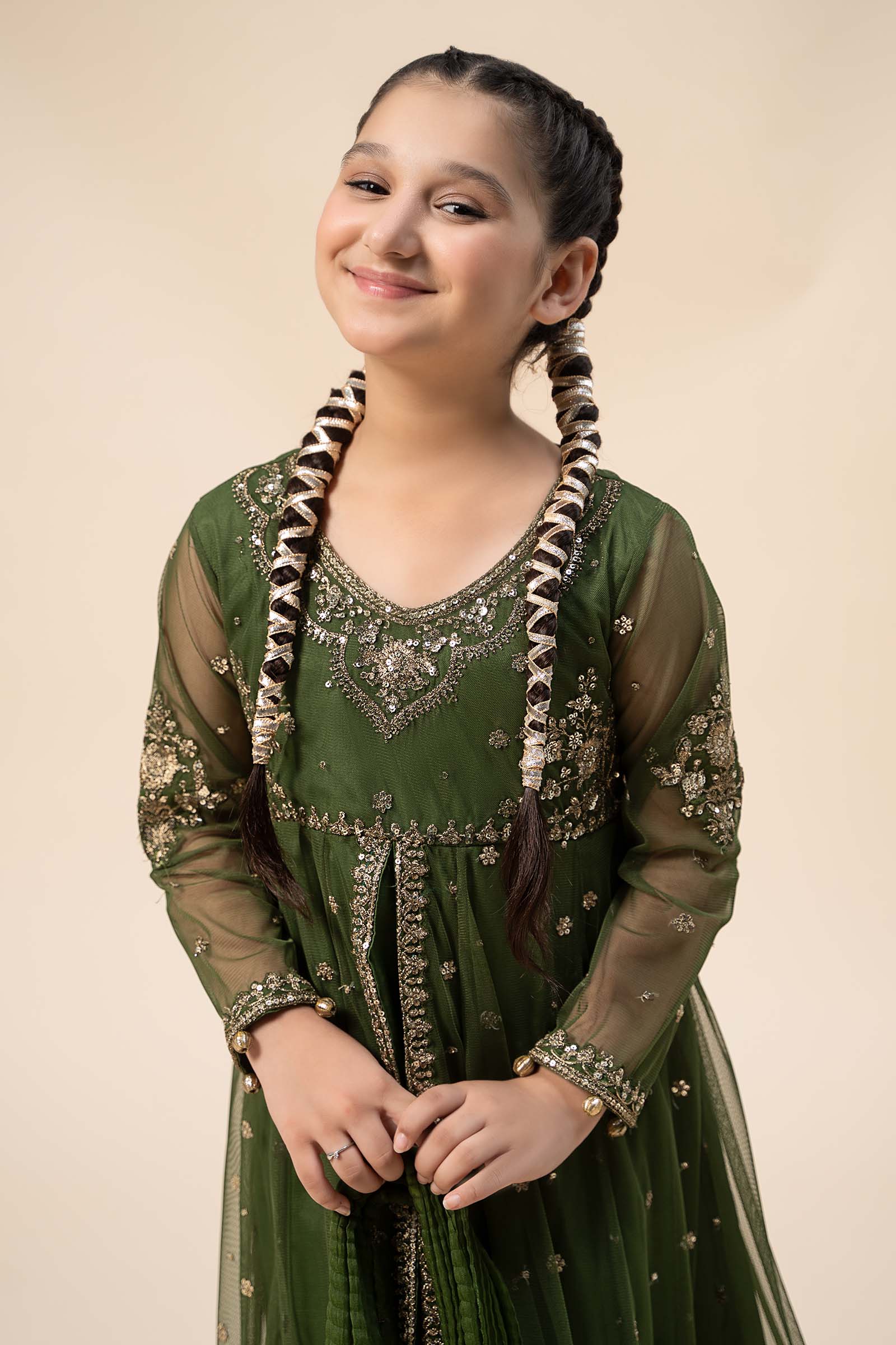 3 Piece Embroidered Net Suit