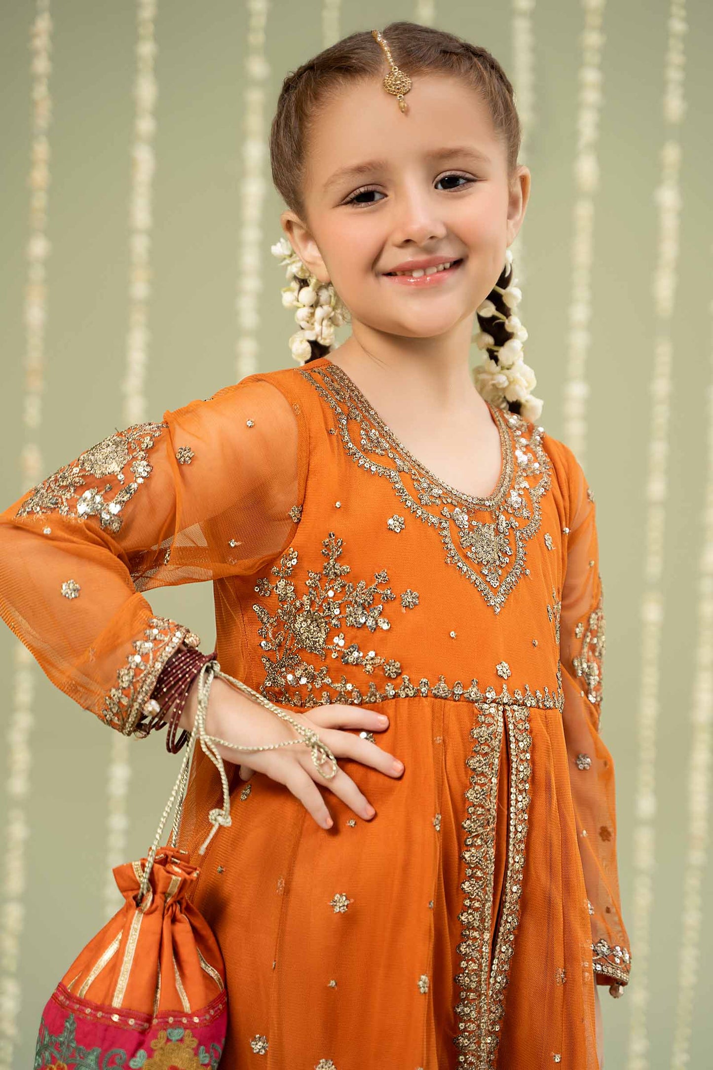 3 Piece Embroidered Net Suit