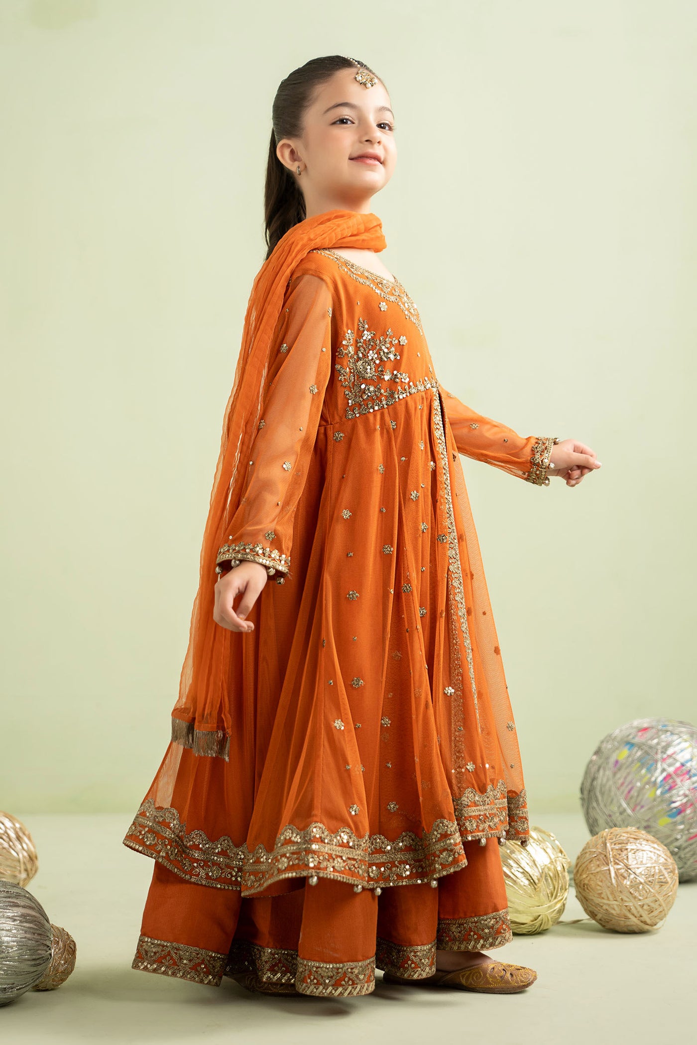 3 Piece Embroidered Net Suit