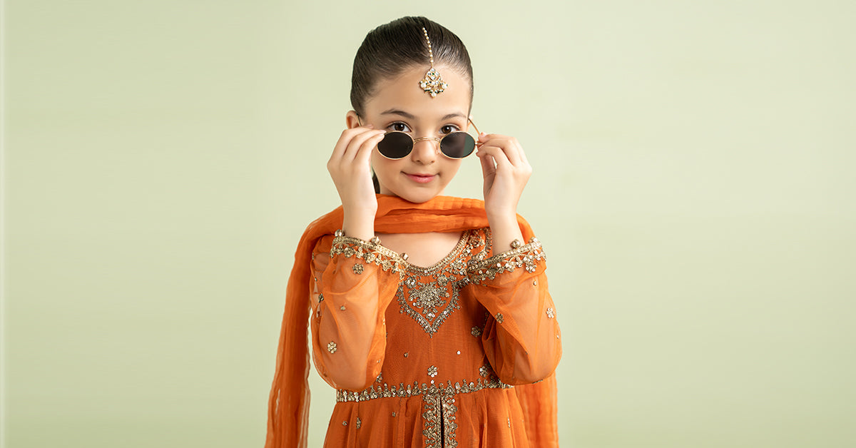 3 Piece Embroidered Net Suit