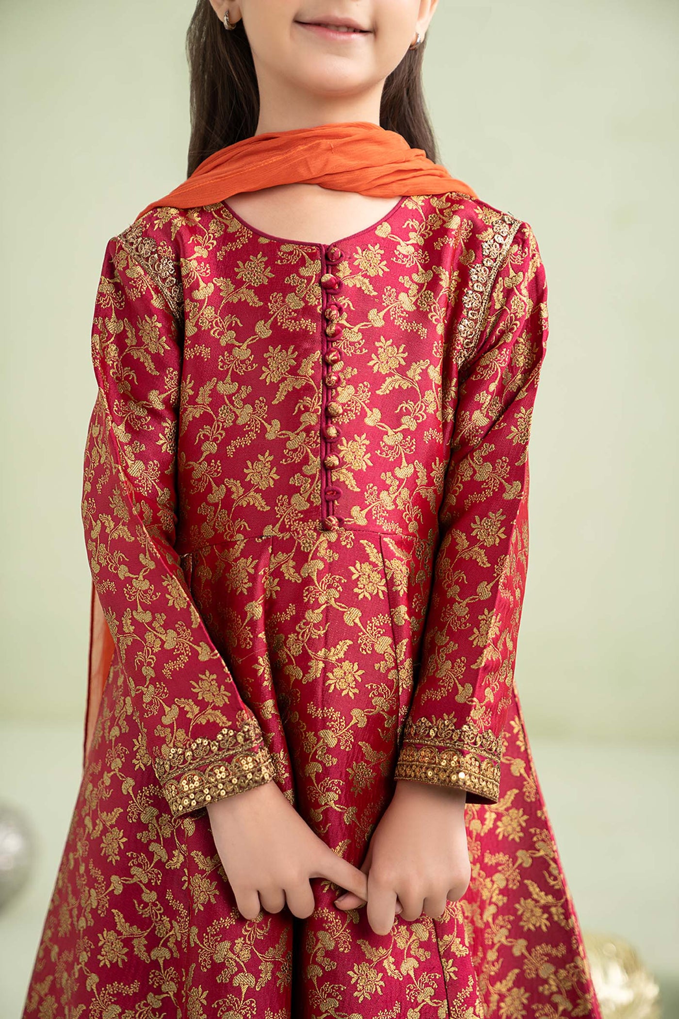 3 Piece Embroidered Jamawar Suit