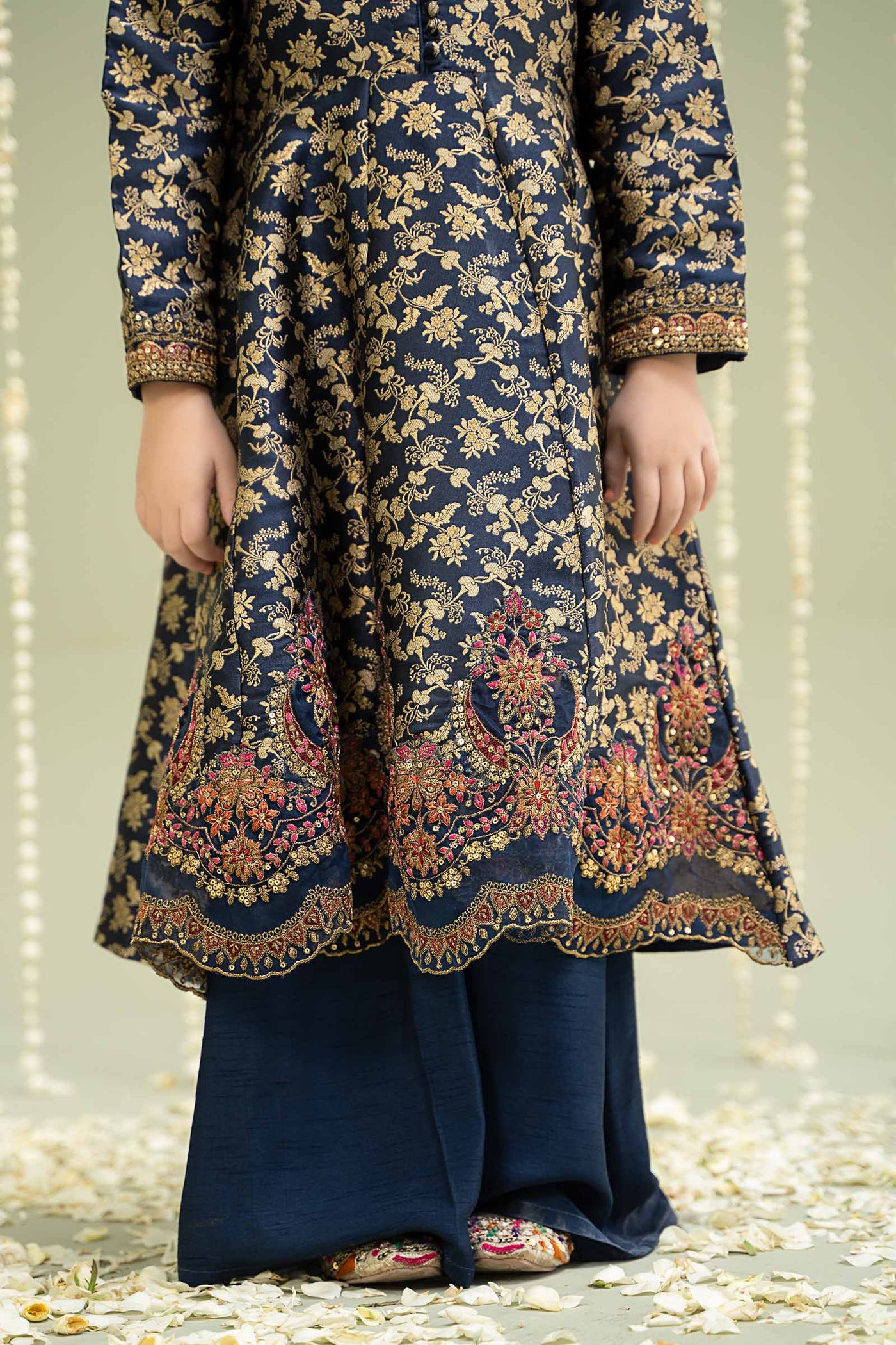 3 Piece Embroidered Jamawar Suit | MKS-W24-30