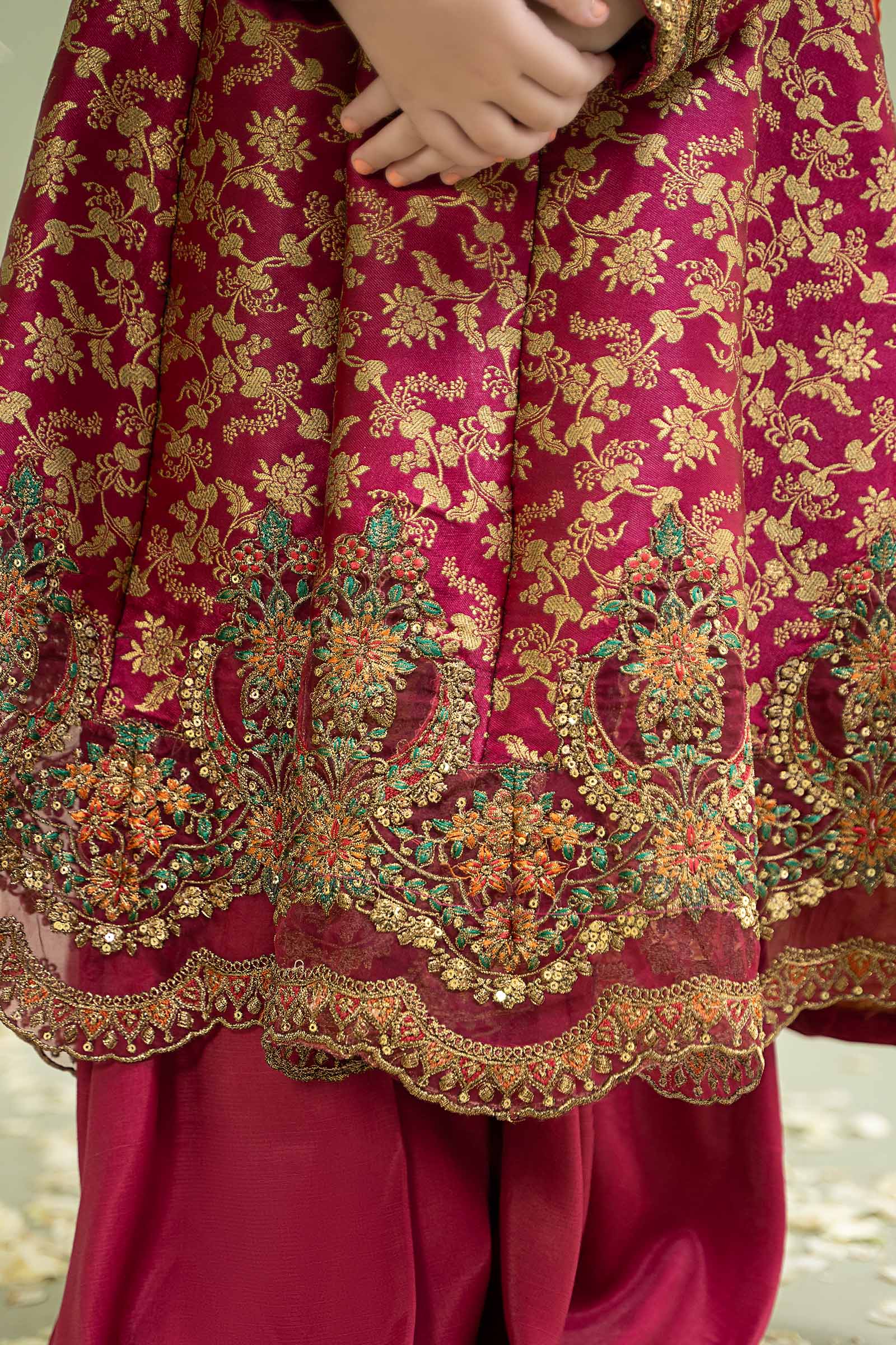 3 Piece Embroidered Jamawar Suit