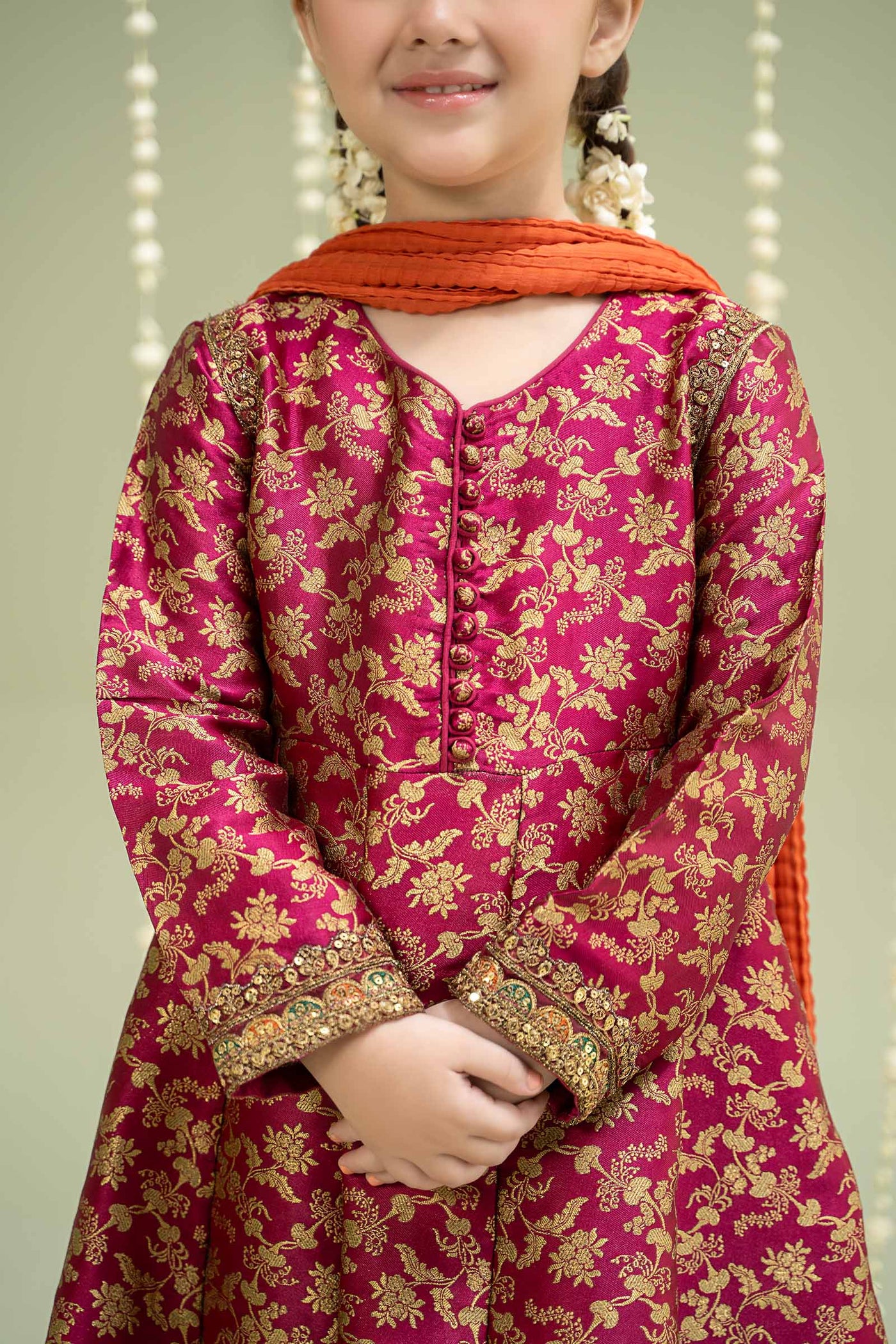 3 Piece Embroidered Jamawar Suit