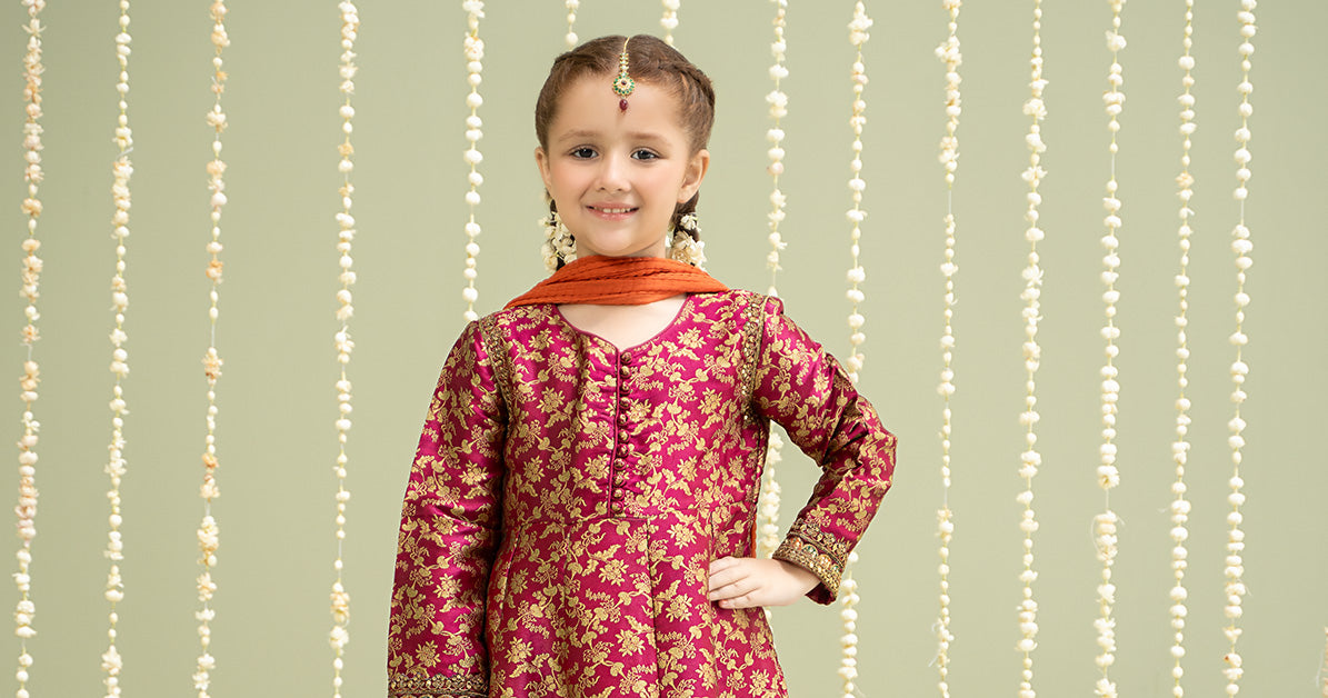 3 Piece Embroidered Jamawar Suit
