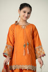 3 Piece Embroidered Raw Silk Suit