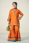 3 Piece Embroidered Raw Silk Suit