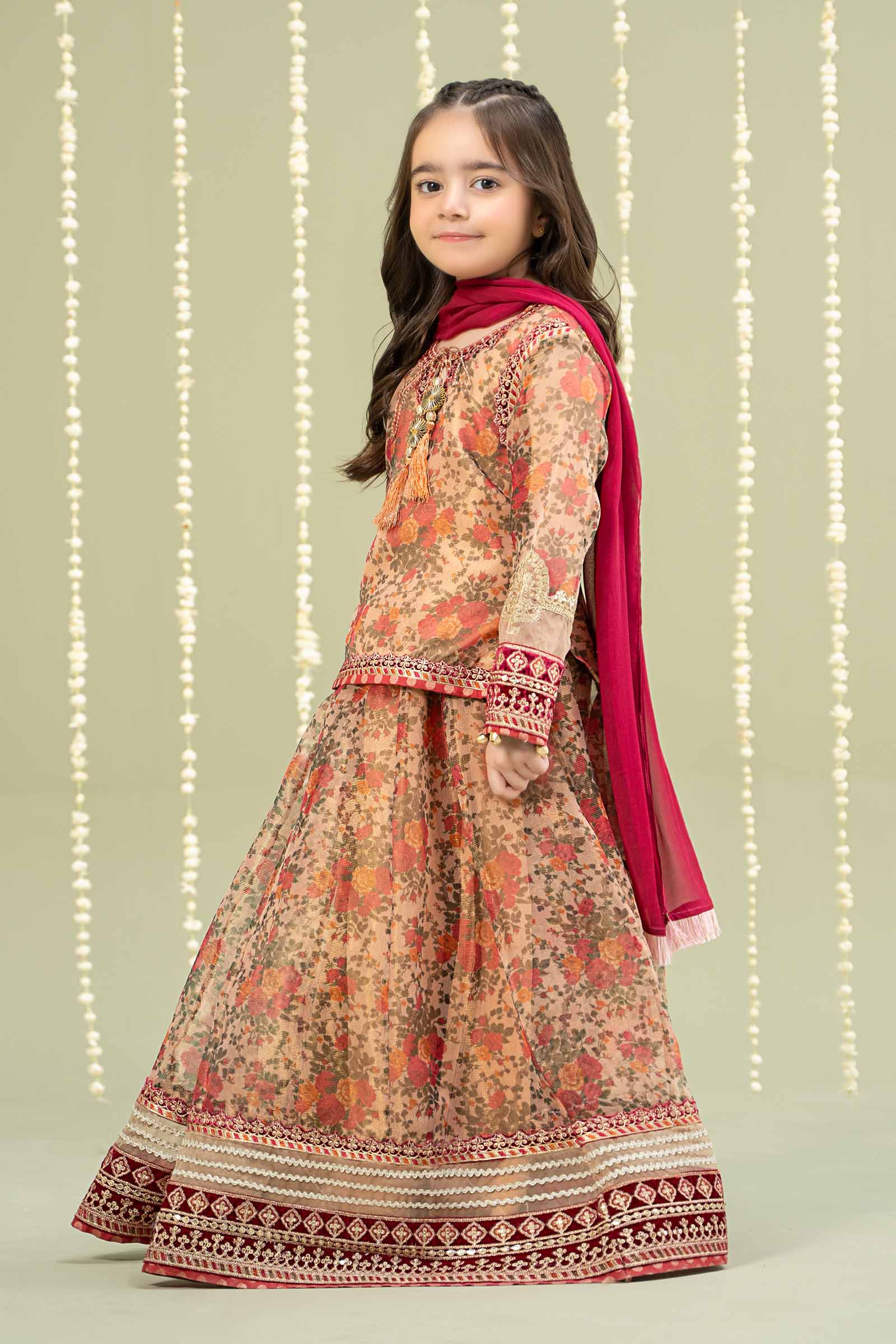 3 Piece Embroidered Cotton Maoori Net Suit