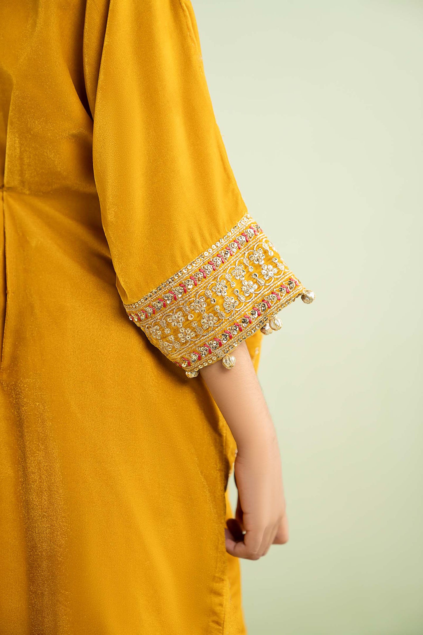 2 Piece Embroidered Velvet Suit