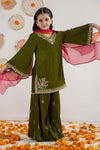 3 Piece Embroidered Velvet Suit