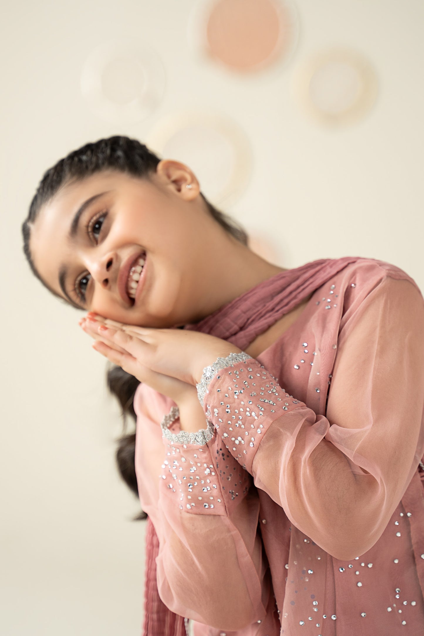 3 Piece Embellished Organza Suit