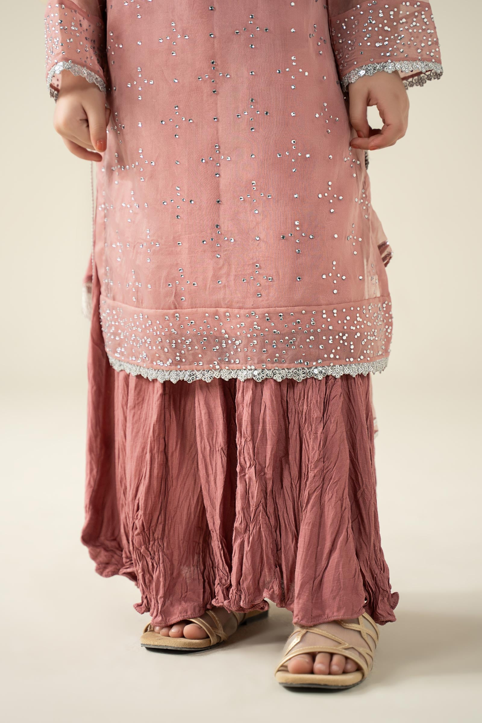 3 Piece Embellished Organza Suit