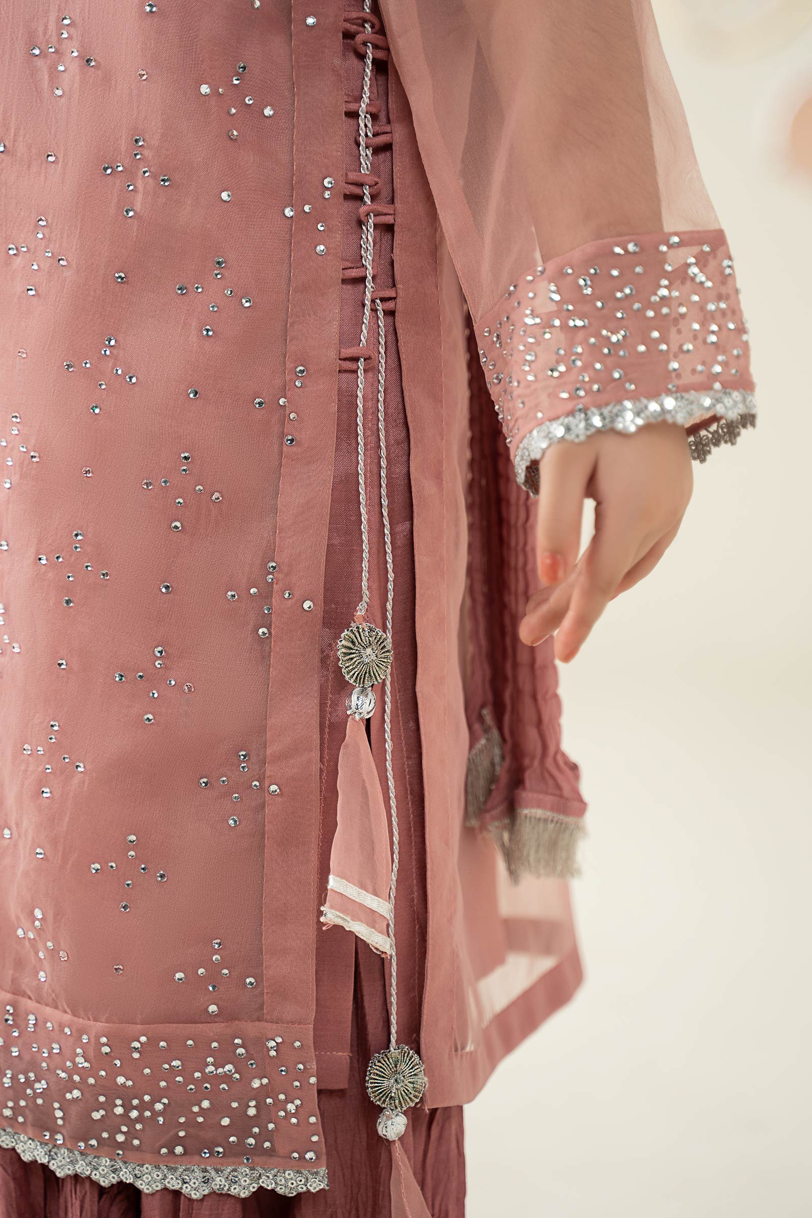 3 Piece Embellished Organza Suit