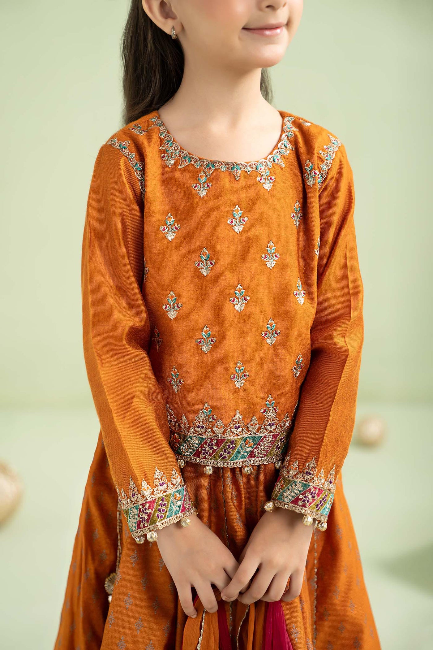 3 Piece Embroidered Silk Net Suit
