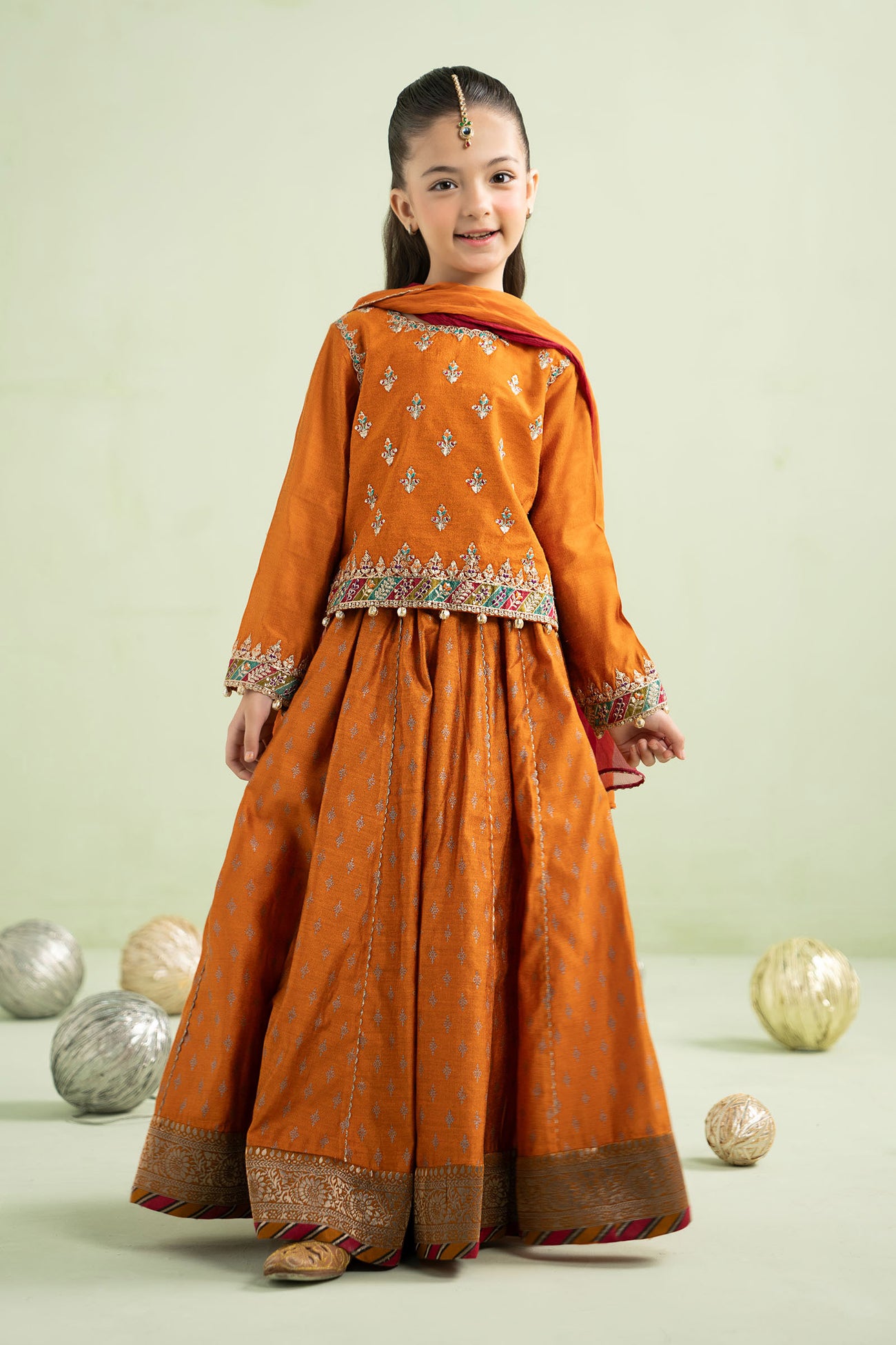 3 Piece Embroidered Silk Net Suit