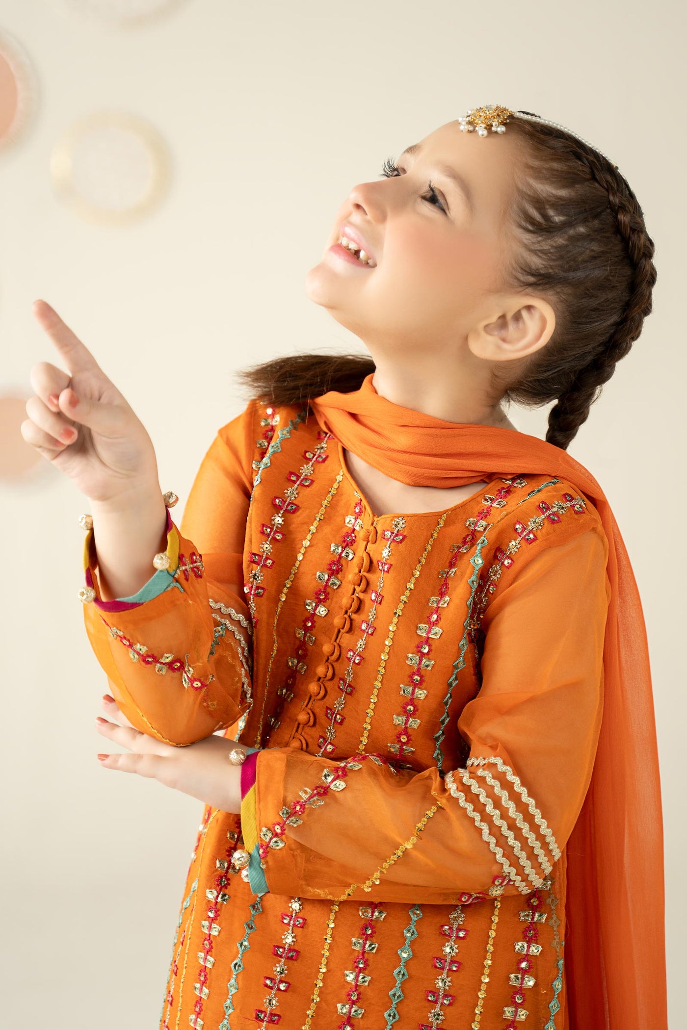 3 Piece Embroidered Organza Suit