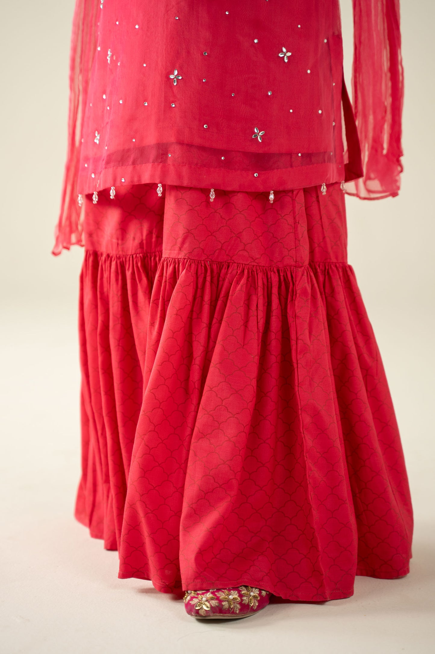 3 Piece Embellished Organza Suit