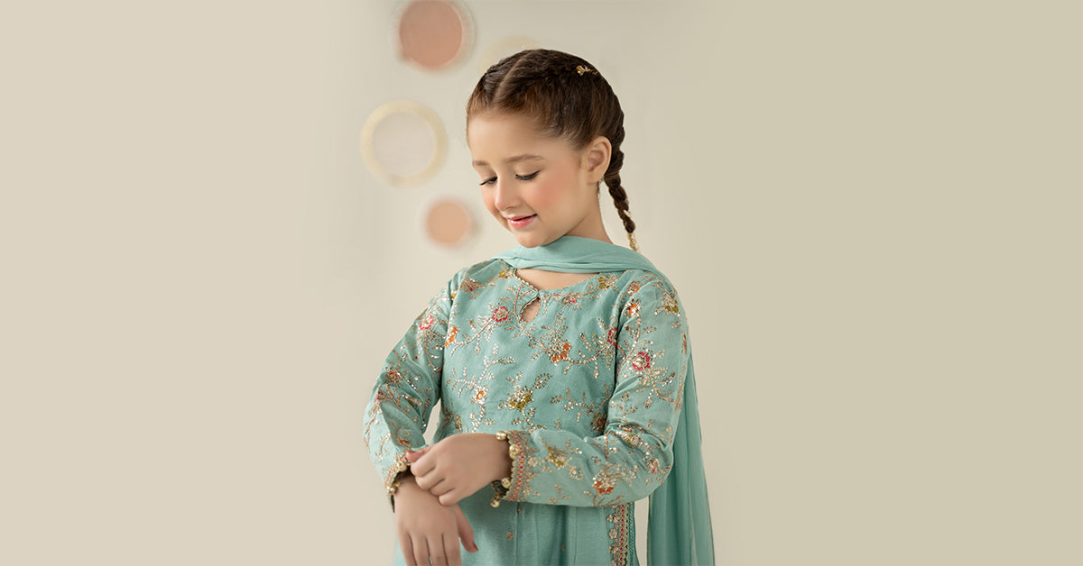 3 Piece Embroidered Cotton Silk Suit