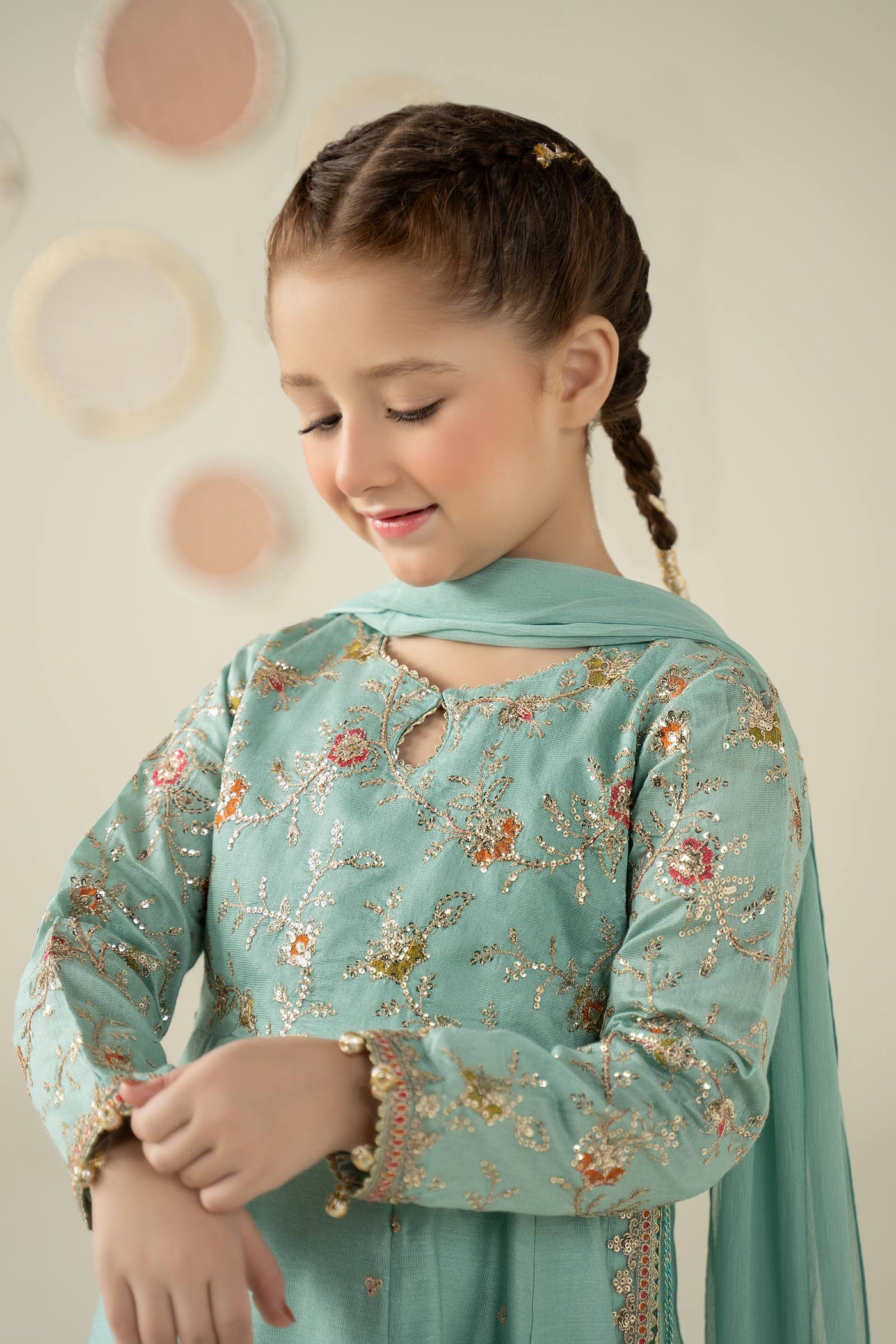 3 Piece Embroidered Cotton Silk Suit