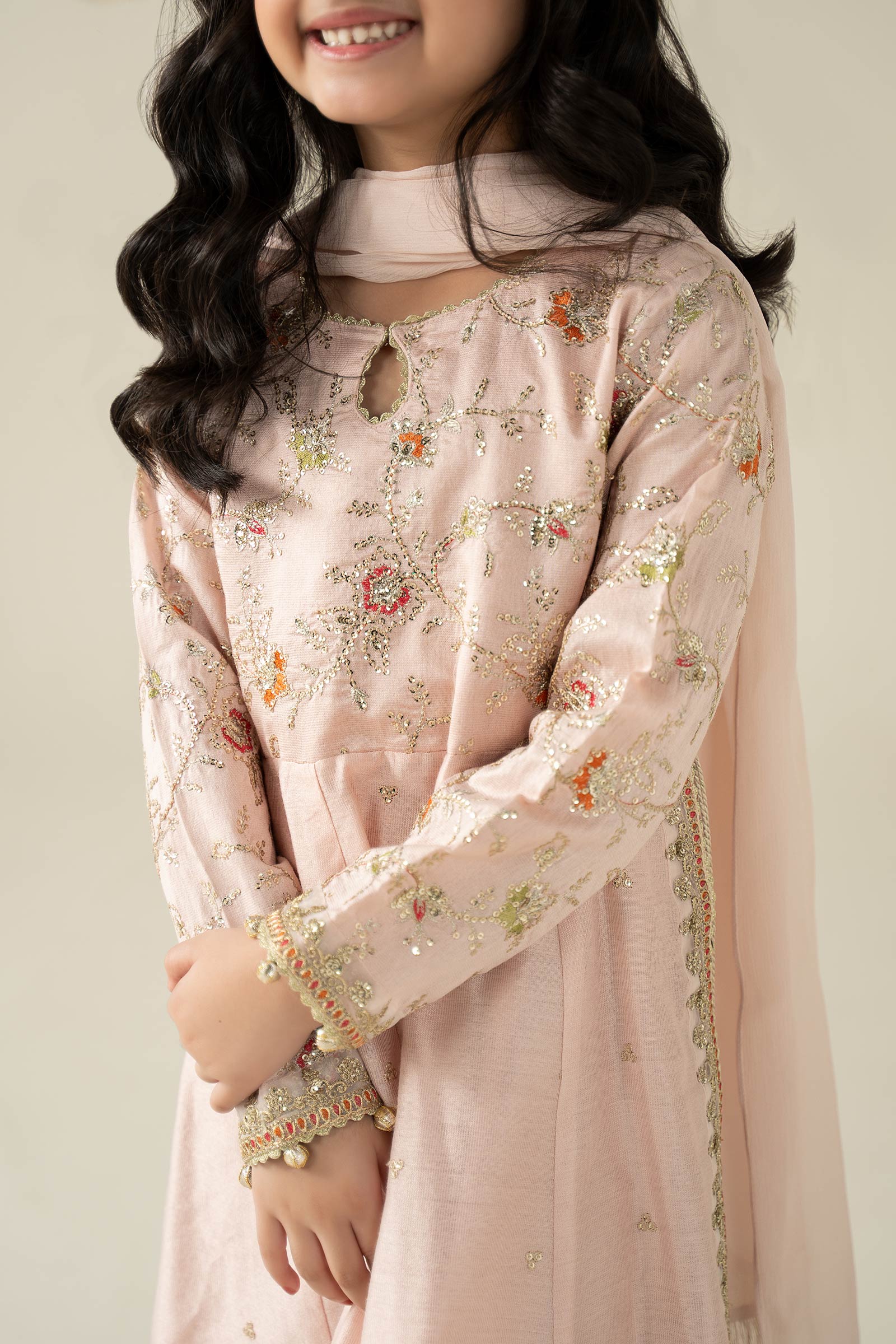 3 Piece Embroidered Cotton Silk Suit