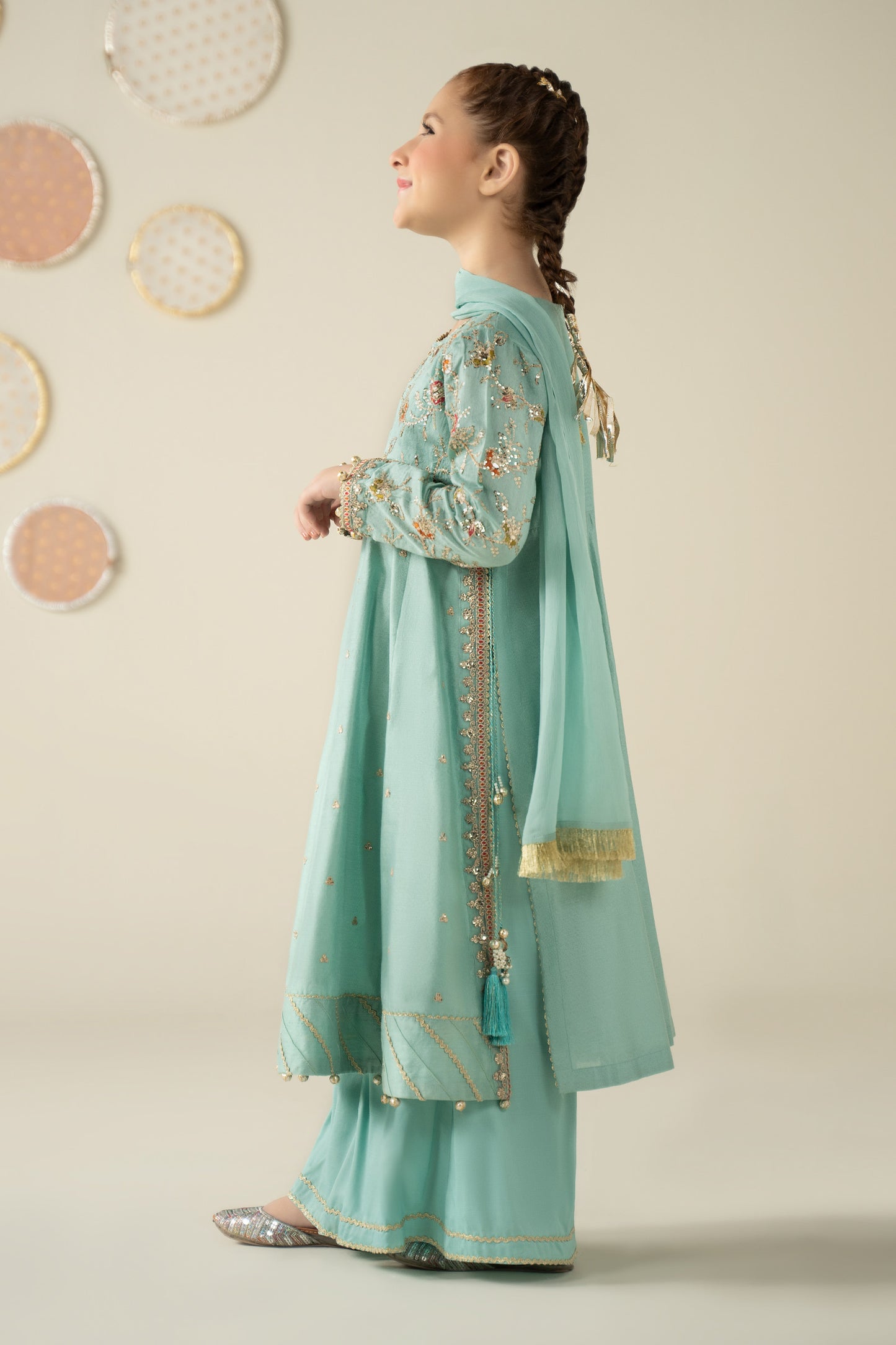 3 Piece Embroidered Cotton Silk Suit