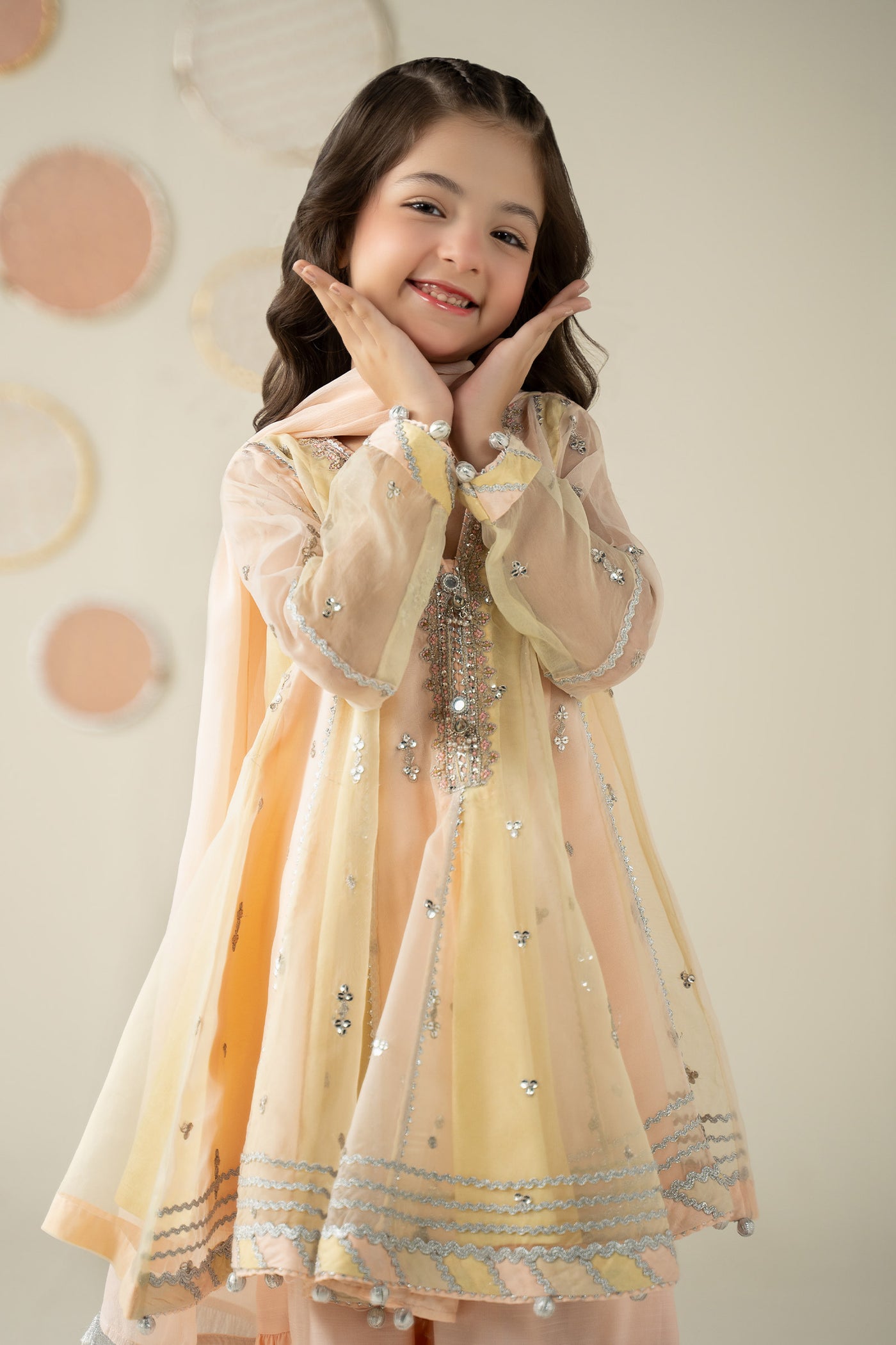 3 Piece Embroidered Organza Suit