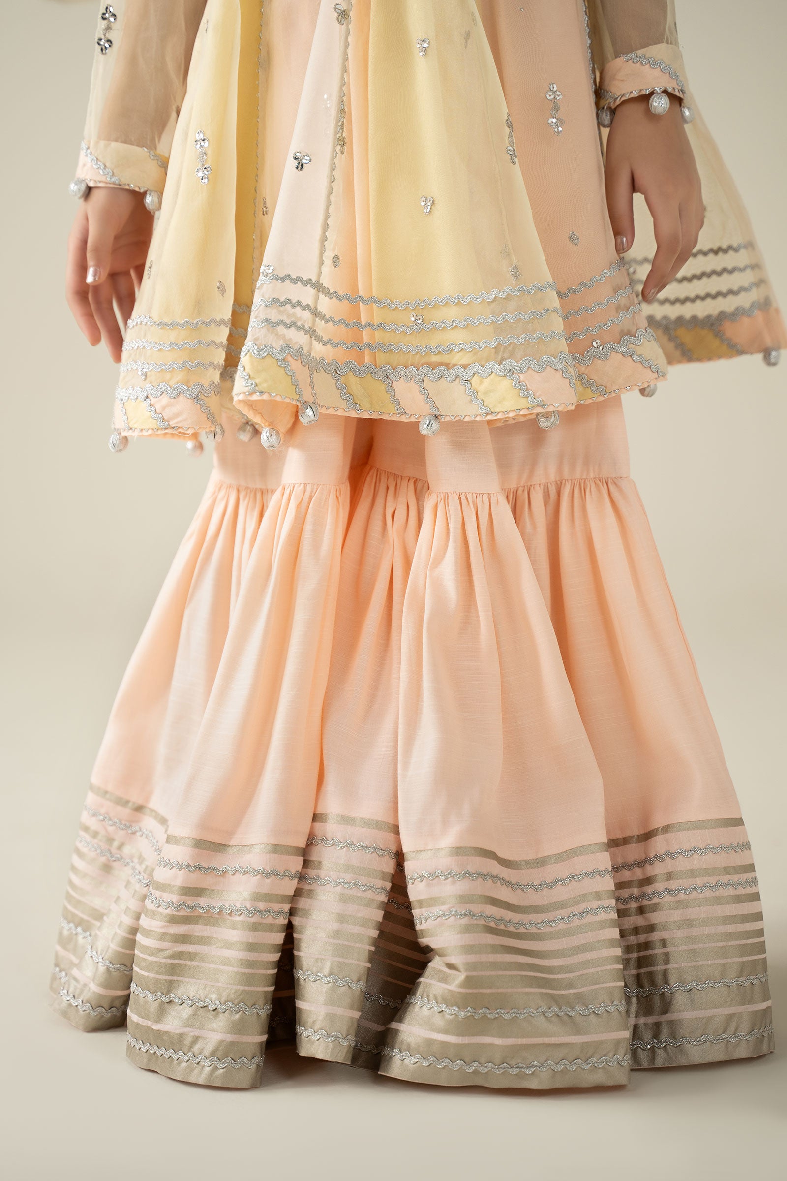 3 Piece Embroidered Organza Suit