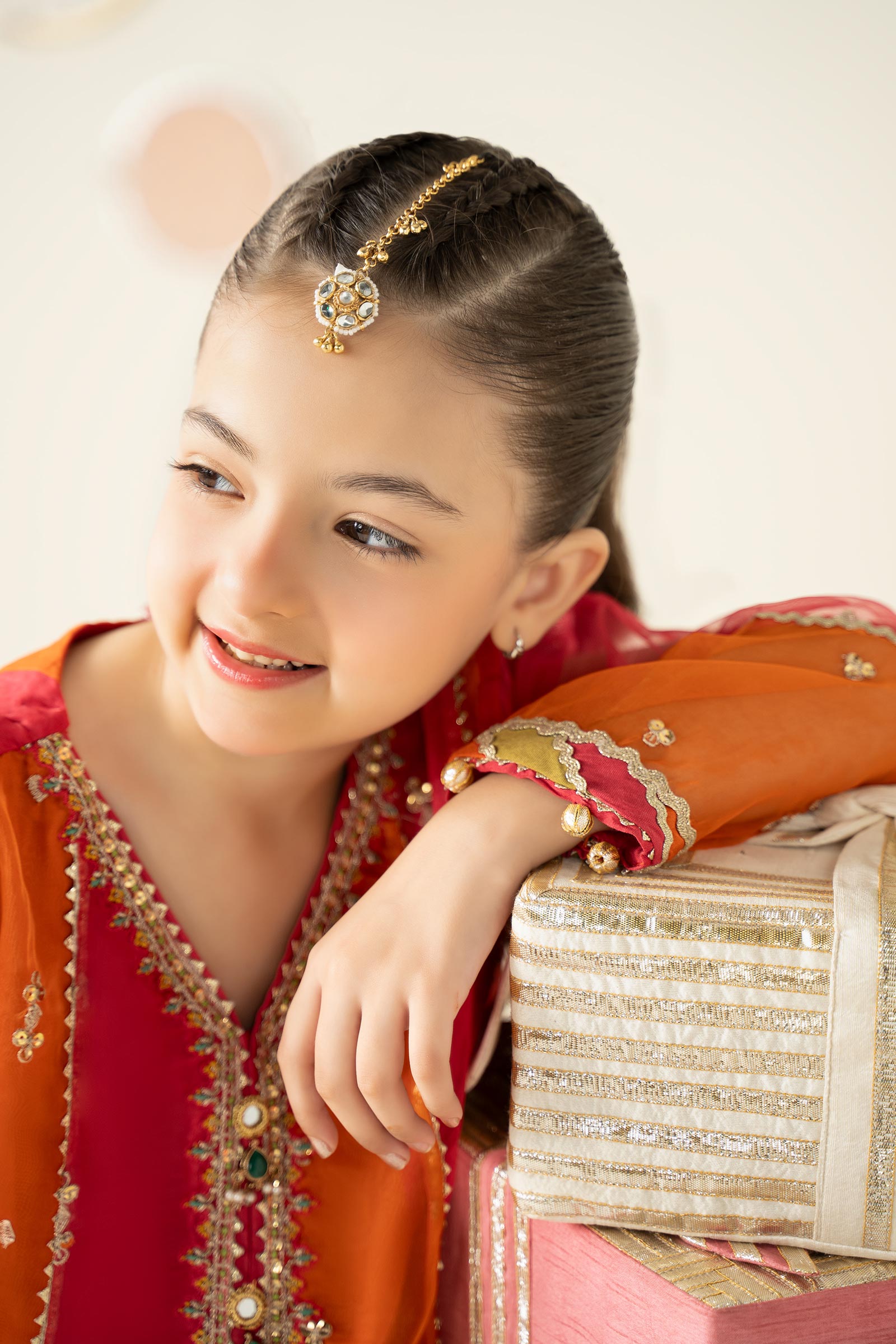 3 Piece Embroidered Organza Suit