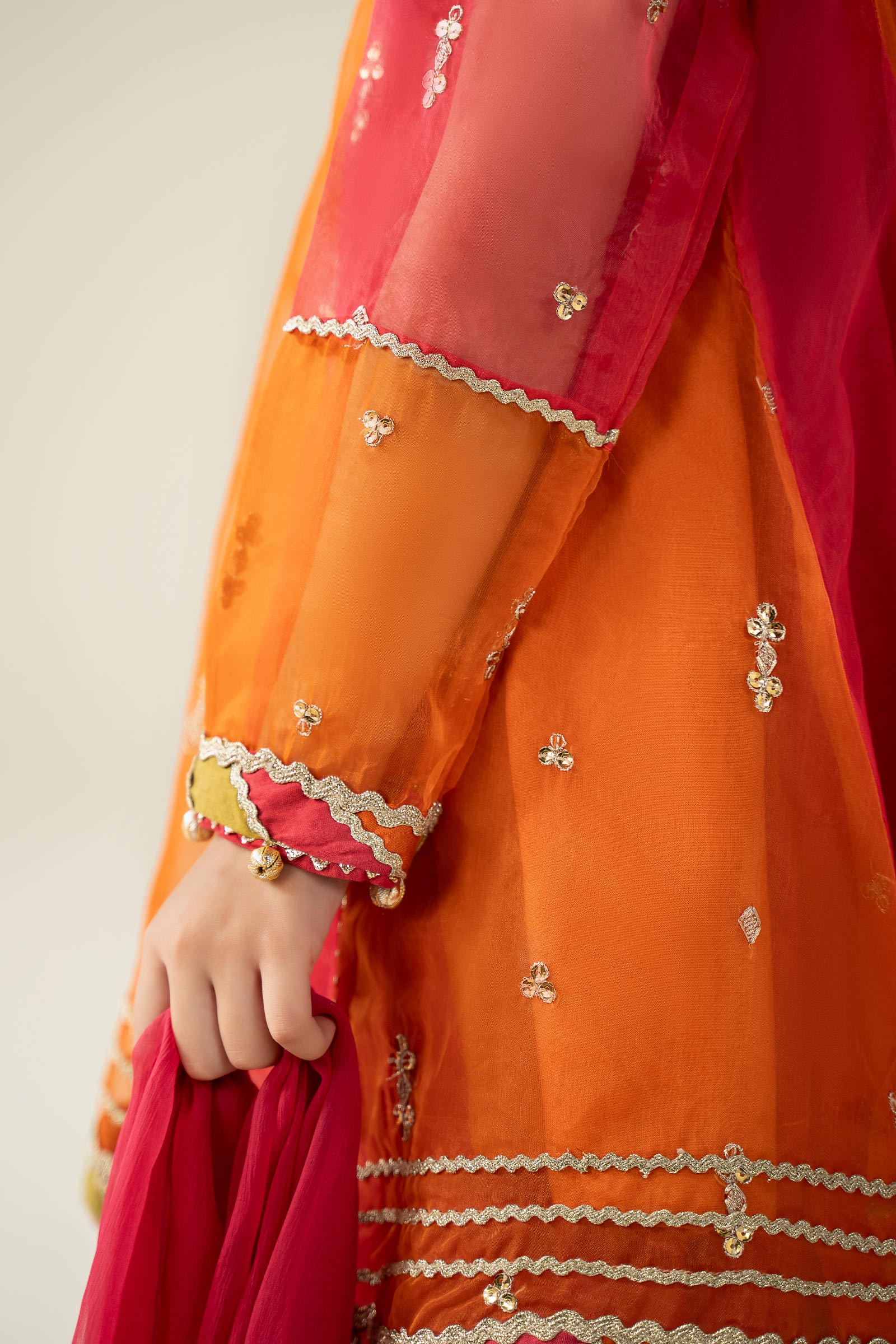 3 Piece Embroidered Organza Suit