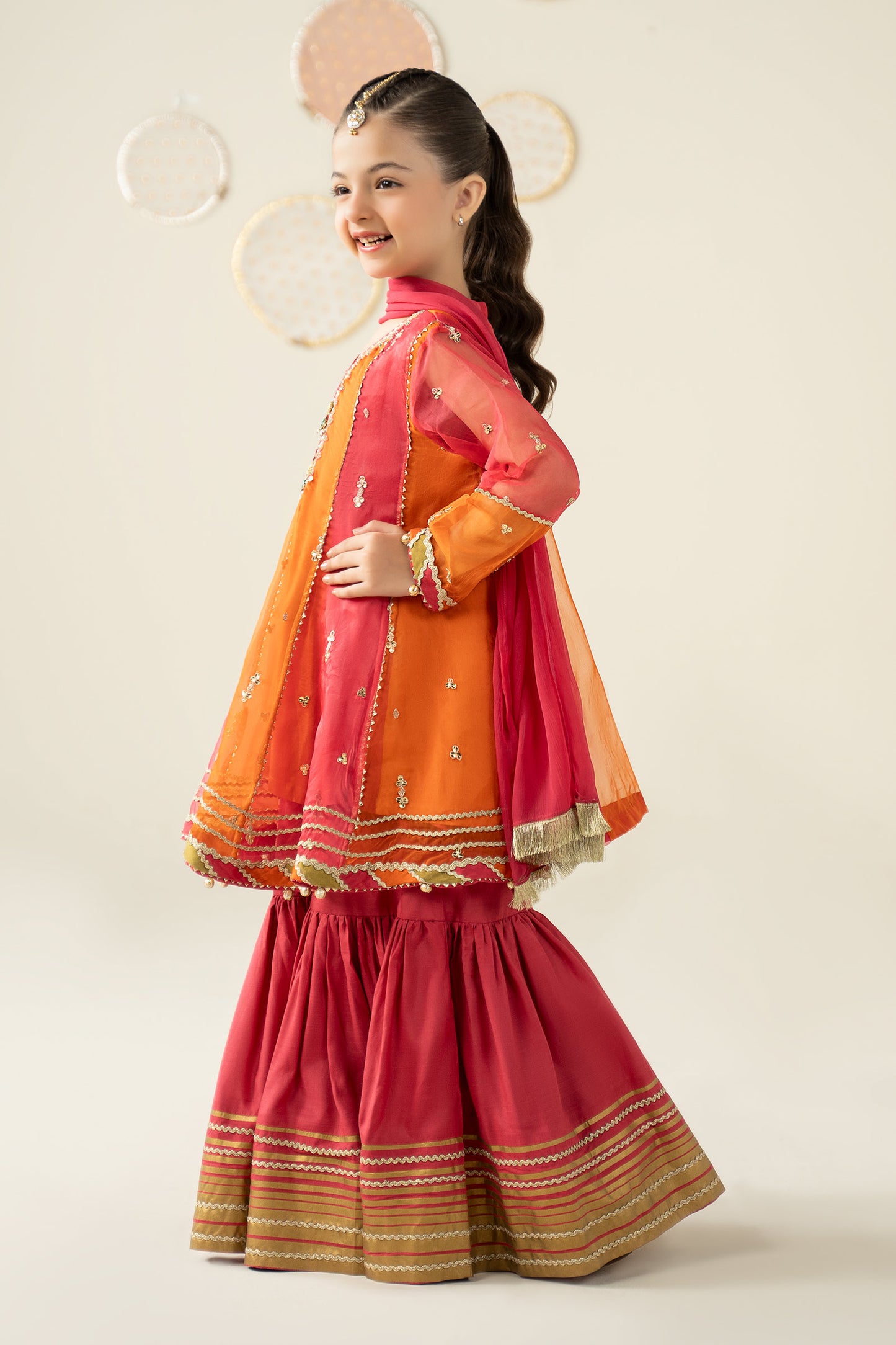 3 Piece Embroidered Organza Suit