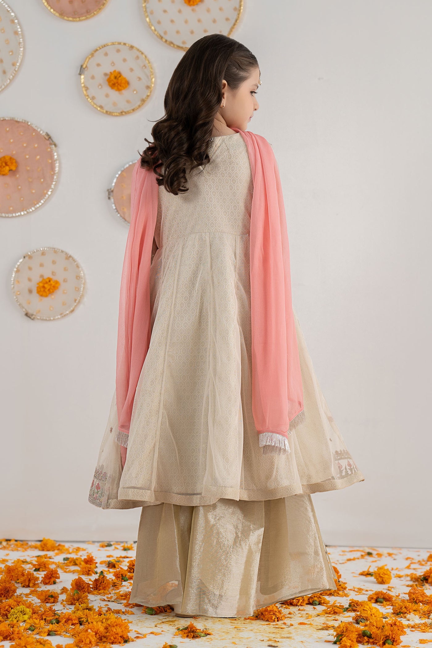 3 Piece Embroidered Net Suit