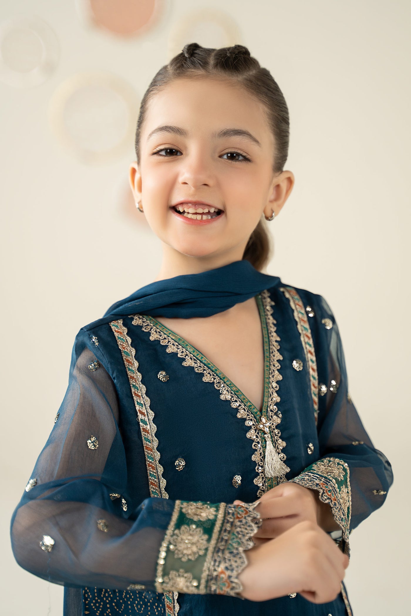 3 Piece Embroidered Organza Suit