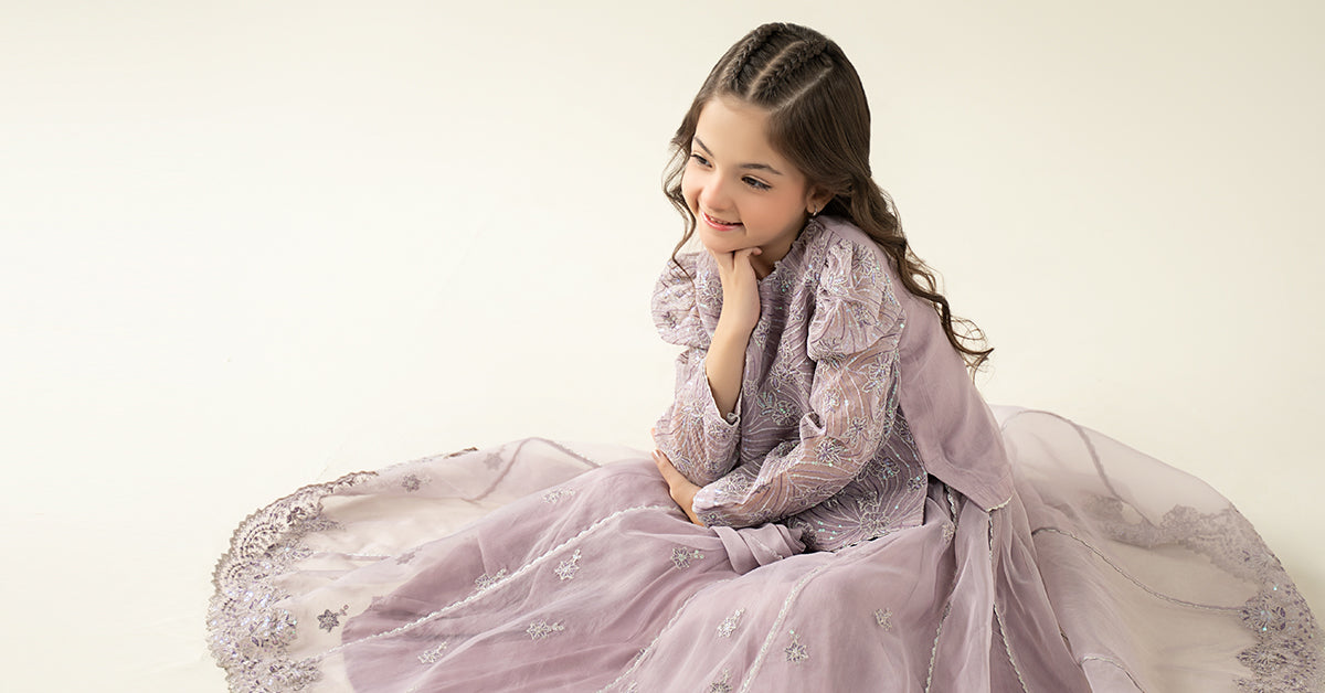 3 Piece Embroidered Organza Suit